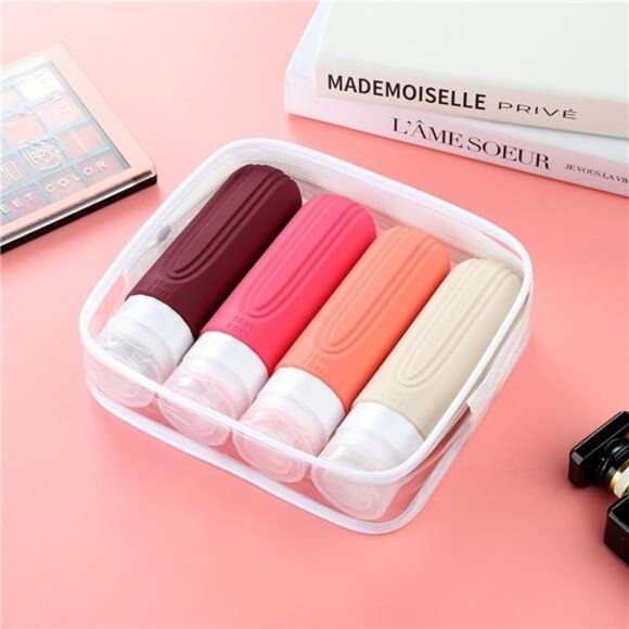 Travel Bottles – TSA Approved, 3oz Silicone Containers, Leak-Proof (4 Pack) - Picture 7 of 8